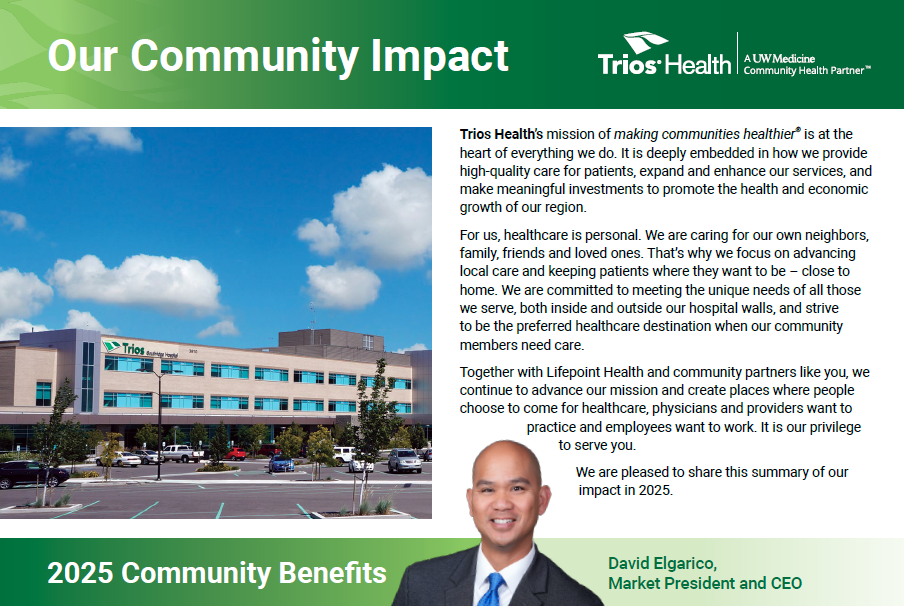 Trios Health Publishes 2025 Community Benefit Report